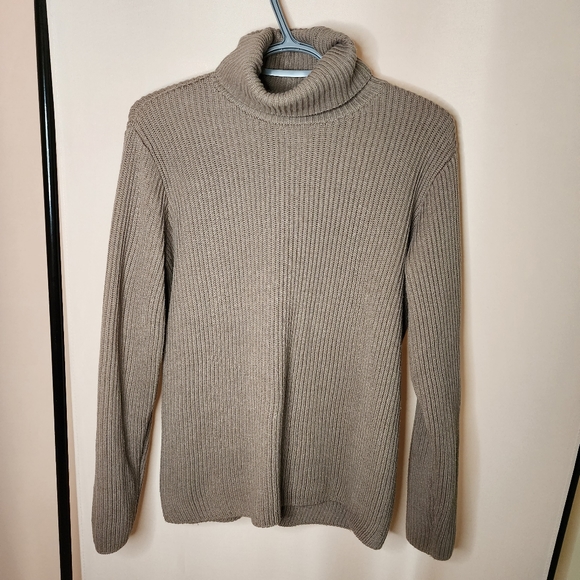 Hu0026M | Sweaters | Cotton Blend Hm Basic Grey Brown Tan Turtleneck Oversized  | Poshmark